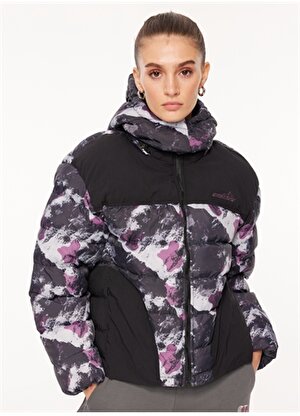 Skechers Siyah Kadın Regular Fit Ceket 232062-001W Outerwear Padded Jacket 