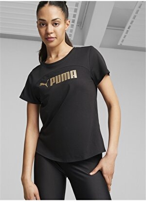 Puma Siyah Kadın Yuvarlak Yaka T-Shirt 52384451PUMA FIT ULTRABREATHE TEE 