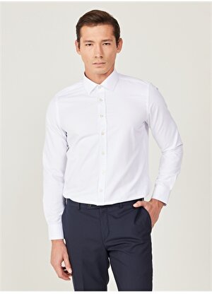 Altınyıldız Classics Slim Fit Klasik Yaka Beyaz Erkek Gömlek 4A2024100012