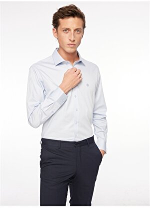 Beymen Business Comfort Fit Klasik Yaka Açık Mavi Erkek Gömlek 4B2000000013