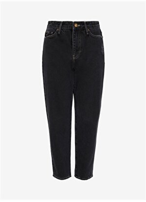 Armani Exchange Yüksek Bel Düz Paça Normal Siyah Kadın Denim Pantolon 6RYJ16