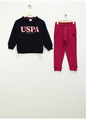 U.S. Polo Assn. Lacivert Kız Çocuk Pijama Takımı US1616