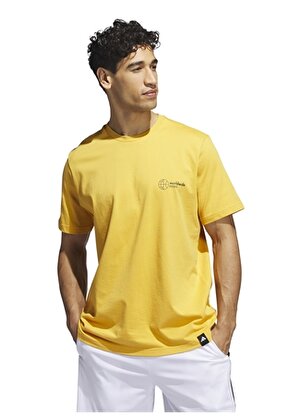 adidas Sarı Erkek Yuvarlak Yaka Baskılı T-Shirt IM4622 WWH HBR TEE         PRE