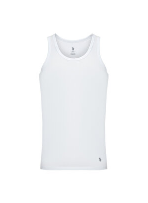 U.S. Polo Assn. Beyaz Erkek İç Giyim Atlet 80076 - ATLET - BEYA