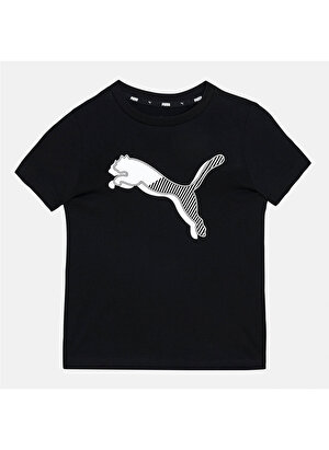 Puma Düz Siyah Kız Çocuk T-Shirt 67019701 Puma Power Graphic Tee