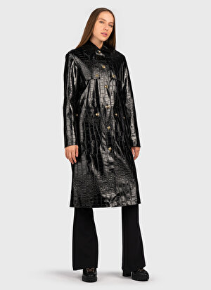 Versace Jeans Couture Siyah Kadın Kaban 75HAT406