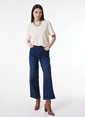 Lee Yüksek Bel İspanyol Paça Regular Fit Açık Mavi Kadın Denim Pantolon L31S007404-Açık Mavi