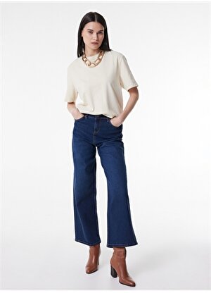 Lee L31S007404-Açık Mavi Açık Mavi Kadın Yüksek Bel Regular Fit Denim Pantolon