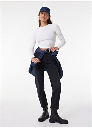 Lee L30U01758-Kırık Beyaz Kırık Beyaz Kadın Yüksek Bel Regular Fit Denim Pantolon