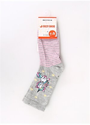 Cozzy Socks Kız Çocuk Soket Çorap COZZY-UNI-GRİ