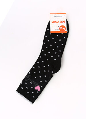 Cozzy Socks Siyah Kız Çocuk Soket Çorap COZZY-SYH
