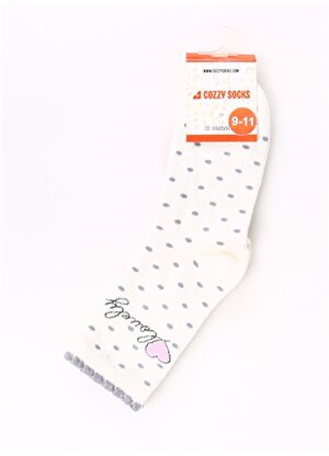 Cozzy Socks Beyaz Kız Çocuk Soket Çorap COZZY-BYZ
