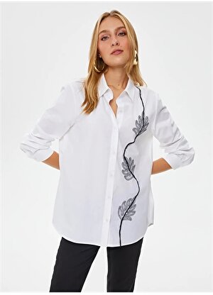 Faik Sönmez Gömlek Yaka Beyaz Kadın Tunik U67614