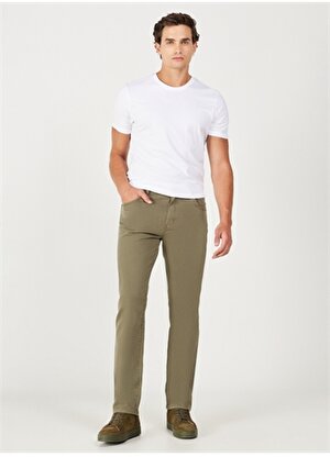 Wrangler Normal Bel Regular Fit Yeşil Erkek Chino Pantolon W121053G40 Texas Non Denim Pantolon