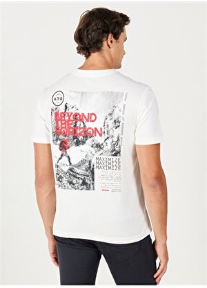 Wrangler Bisiklet Yaka Beyaz Erkek T-Shirt W232541100 Bisiklet Yaka T-shirt