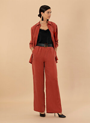 Pierre Cardin Yüksek Bel Comfort Fit Kırmızı Kadın Pantolon PARENSO-P