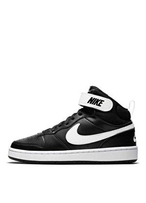 Nike Çocuk Siyah - Gri - Gümüş Yürüyüş Ayakkabısı CD7782-010 COURT BOROUGH MID 2 (GS)   