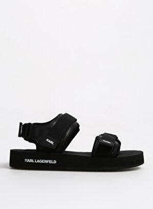 KARL LAGERFELD Siyah Erkek Sandalet ATLANTIK Double Strap 