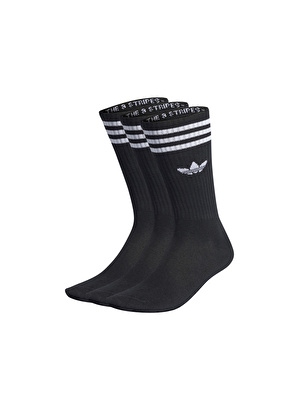 adidas Siyah Unisex 3lü Spor Çorap IL5015 HIGH CREW SOCK      BLA  