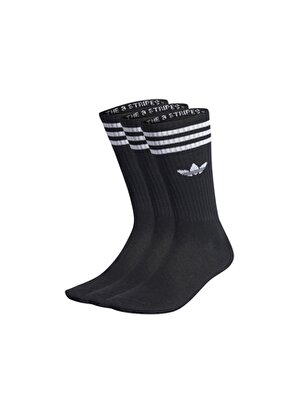 adidas Siyah Unisex 3lü Spor Çorap IL5015 HIGH CREW SOCK      BLA  