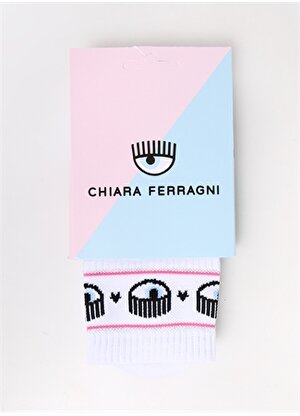 Chiara Ferragni Beyaz Kadın Çorap 75SB0J02