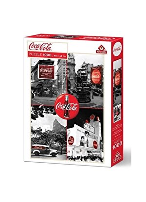 Art Puzzle Çok Renkli Çocuk Puzzle Siyah Beyaz'ın Kırmızılığı, Coca Co 