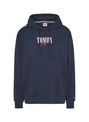 Tommy Jeans Kapüşon Yaka Lacivert Kadın Sweatshırt DW0DW16397C87