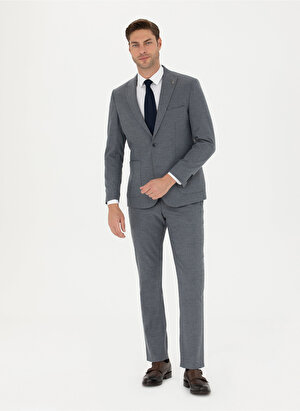 Pierre Cardin Normal Bel Slim Fit Koyu Mavi Erkek Takım Elbise T19145/ST