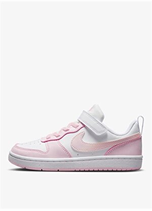Nike Beyaz - Pembe Kız Çocuk Yürüyüş Ayakkabısı DV5457-105 COURT BOROUGH LOW PS