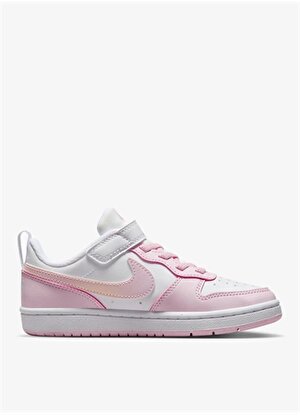 Nike Beyaz - Pembe Kız Çocuk Yürüyüş Ayakkabısı DV5457-105 COURT BOROUGH LOW PS