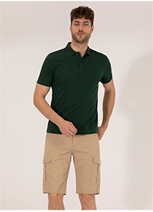 Pierre Cardin Düz Koyu Yeşil Erkek Polo T-Shirt ALTON-E