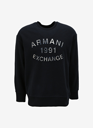 Armani Exchange Bisiklet Yaka Lacivert Erkek Sweatshırt 6RZMGA 1583 DEEP NAVY