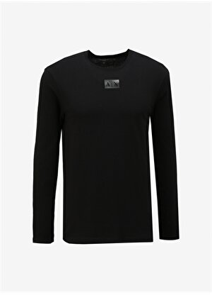Armani Exchange Bisiklet Yaka Düz Siyah Erkek T-Shirt 6RZTCB 1200 BLACK