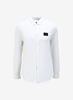 Armani Exchange Regular Fit Beyaz Düz Erkek Gömlek 6RZCHJ 1100 WHITE