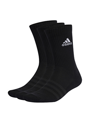 adidas Siyah - Beyaz Unisex 3lü Çorap IC1310-C SPW CRW 3P        BLACK/WH  