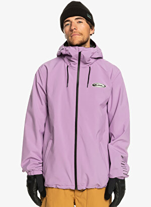 Quiksilver Mor Erkek Kapüşon Yaka Regular Fit Waterproof Kayak Montu EQYTJ03436 High In The Hood Jk