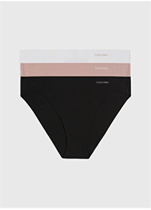Calvin Klein Siyah - Beyaz - Ten Kadın Külot 3lü 000QD5200E