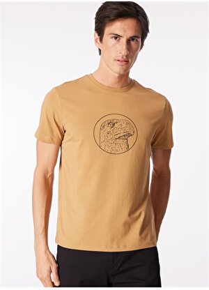 Fabrika Deve Tüyü Erkek O Yaka Basic Baskılı T-Shirt FS4SM-TST 0518