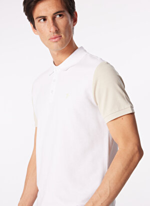 Fabrika Kırık Beyaz Erkek Basic Polo T-Shirt FS4SM-TST 0521  