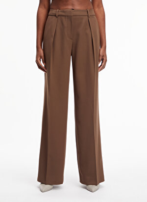 Calvin Klein Yüksek Bel Normal Kahve Kadın Pantolon K20K205965GWY