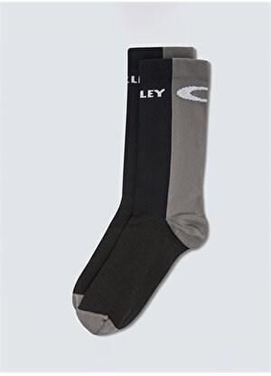 Oakley Siyah - Gri Unisex Çorap FOS901235 ICON road short socks   