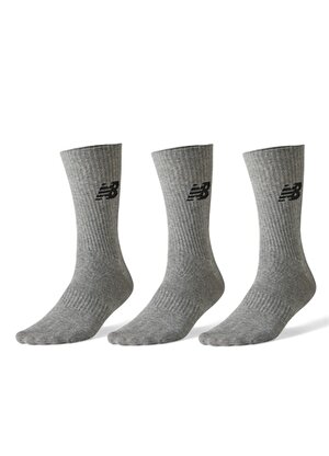 New Balance Gri Unisex 3lü Çorap ANS3204-AG-NB Lifestyle Socks  