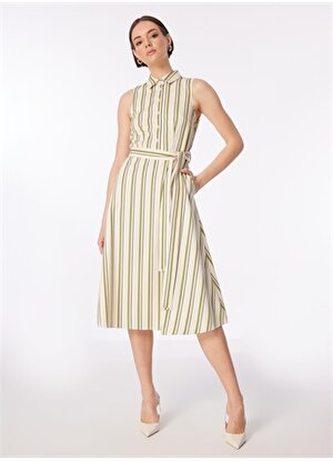 Fabrika Comfort Yeşil - Çok Renkli Kadın Basic Elbise FC4SL-ELB0215 