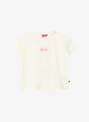 Barbie Baskılı Ekru Kız Çocuk T-Shirt BRB4SG-TST6009