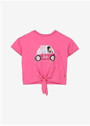 Barbie Baskılı Pembe Kız Çocuk T-Shirt BRB4SG-TST6013