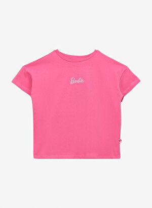 Barbie Baskılı Pembe Kız Çocuk T-Shirt BRB4SG-TST6009