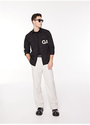 Ko Samui Regular Fit Siyah Baskılı Erkek Gömlek CMW G520 GARMENTS_GARMENTS REGULAR