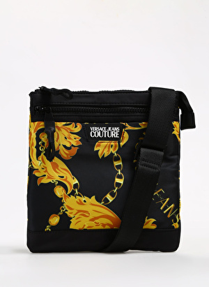 Versace Jeans Couture Siyah - Altın Erkek 22x24x1 cm Postacı Çantası 75YA4B86 