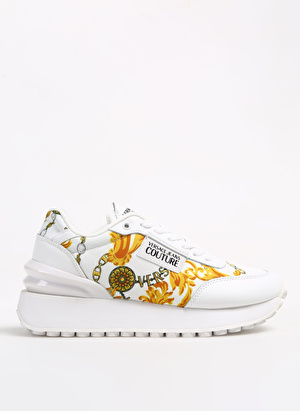 Versace Jeans Couture Sarı - Beyaz Kadın Sneaker 75VA3SH2ZS911G03  