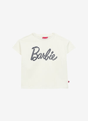 Barbie Baskılı Ekru Kadın T-Shirt BRB4SG-TST6001